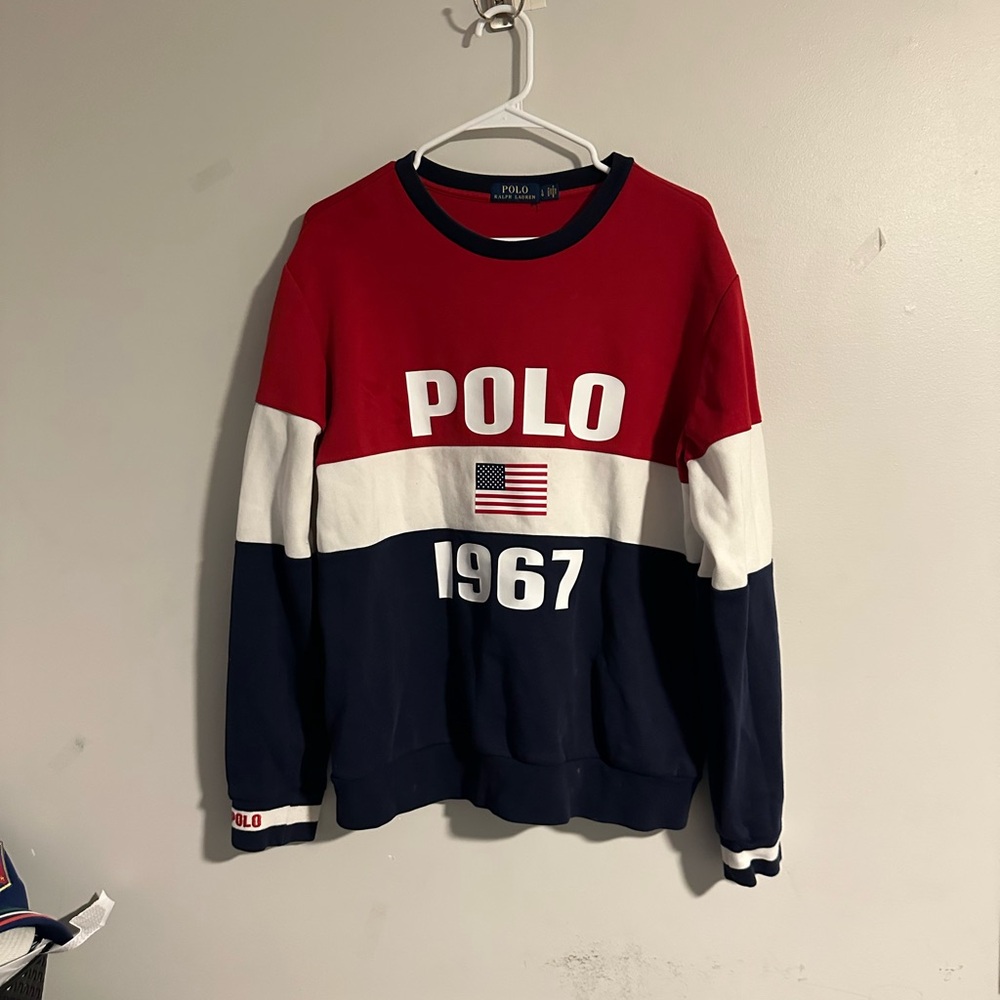 Polo Ralph Lauren 1967 Shield Crewneck Fleece Sweatshirt Sweater Men’s L